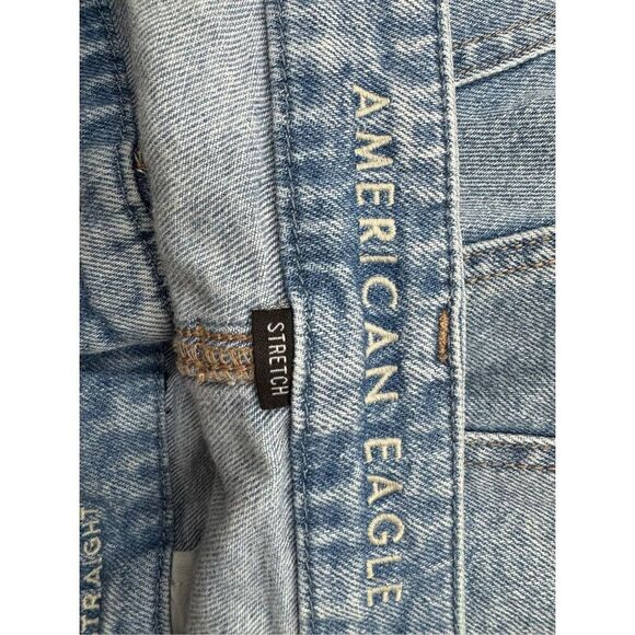 American Eagle Stretch Curvy 90’s Straight Distressed Jeans Size 20 Long - Picture 4 of 8